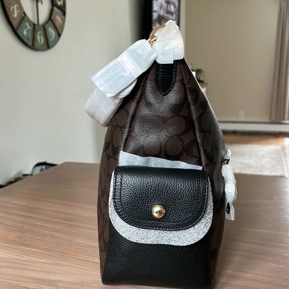 NWT $478 Coach NWT Pennie Shoulder/Crossbody Bag in Signature Canvas - Picture 7 of 14